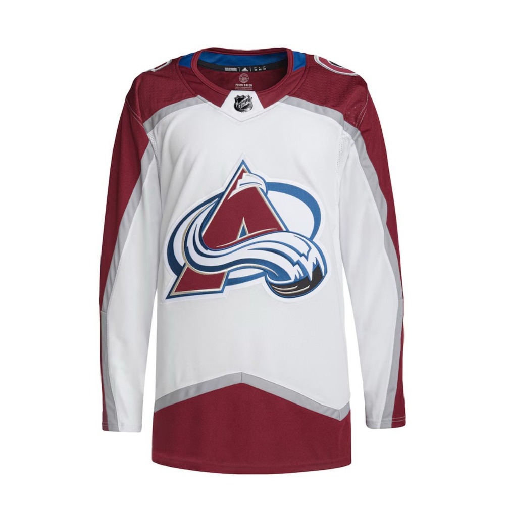 Adidas Authentic Colorado Avalanche PrimeGreen Jersey Size 54 XL White Away NEW